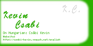 kevin csabi business card